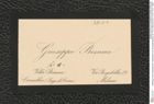 Nachlass Franz Steindachner, Visitenkarte von Giuseppe Besana an Franz Steindachner, Inv.Nr. 38.01, Seite 1
